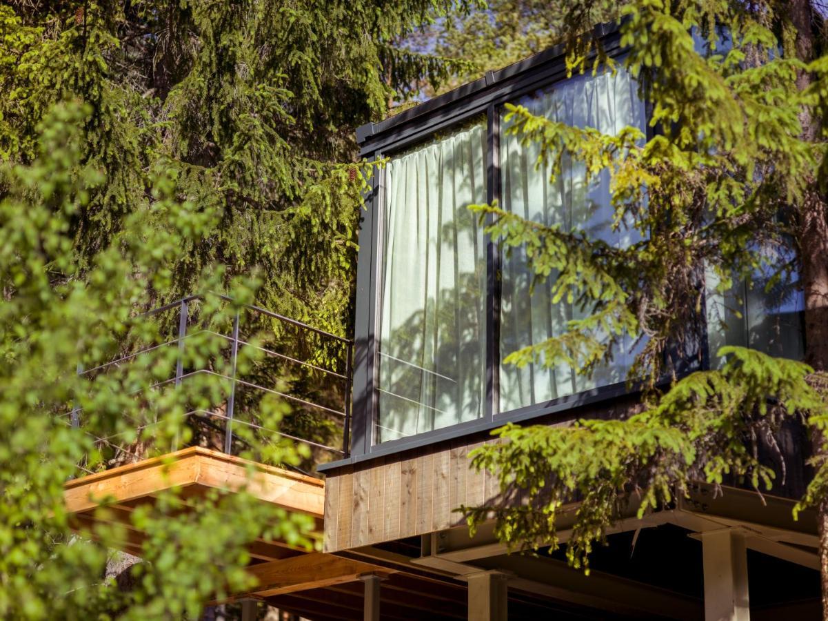 Skyview Chalets Am Camping Toblacher See Eksteriør bilde