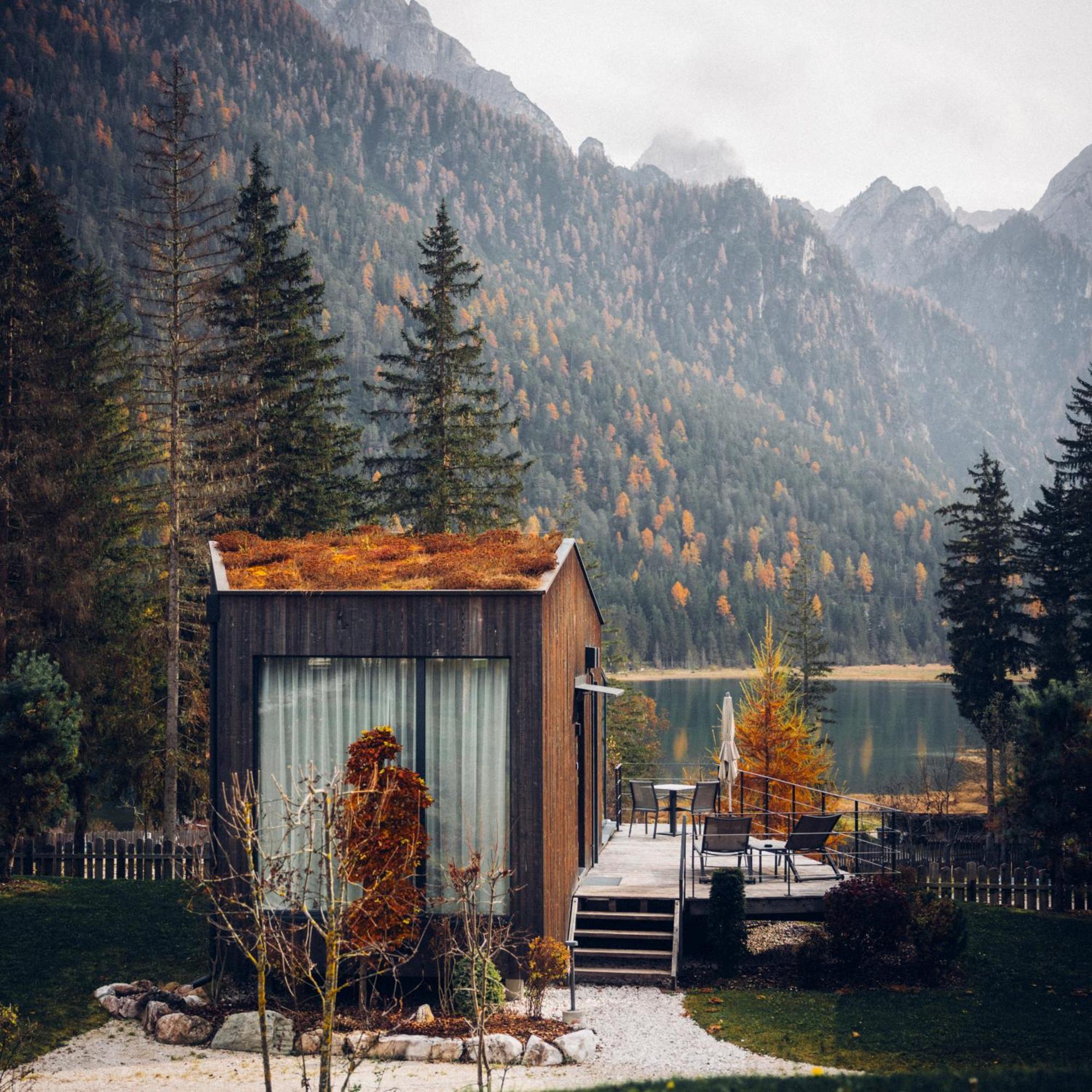 Skyview Chalets Am Camping Toblacher See Eksteriør bilde